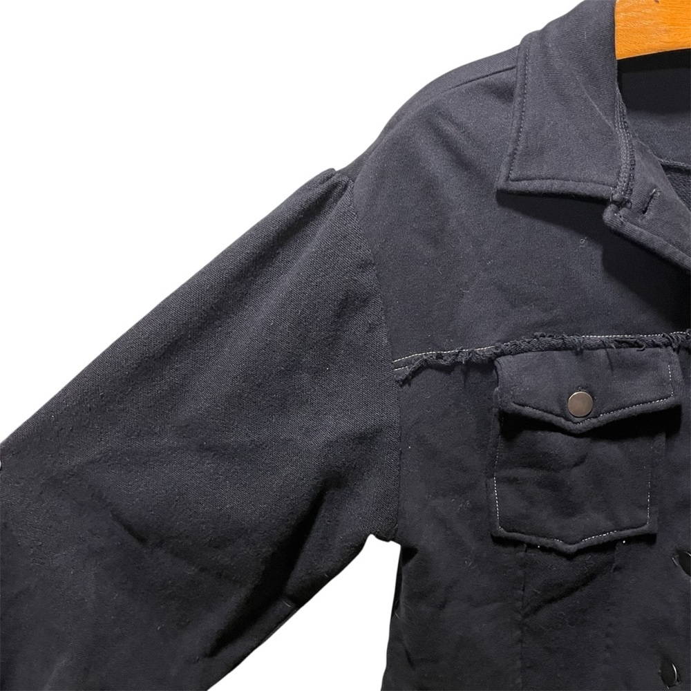 NATURAL LIFE Black Cropped Button Down Utility Jacket XS/S - Picture 2 of 10